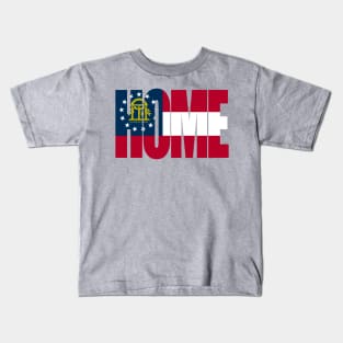 Georgia Home - State Flag Kids T-Shirt